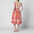 Robe en popeline à imprimé Majolique orange