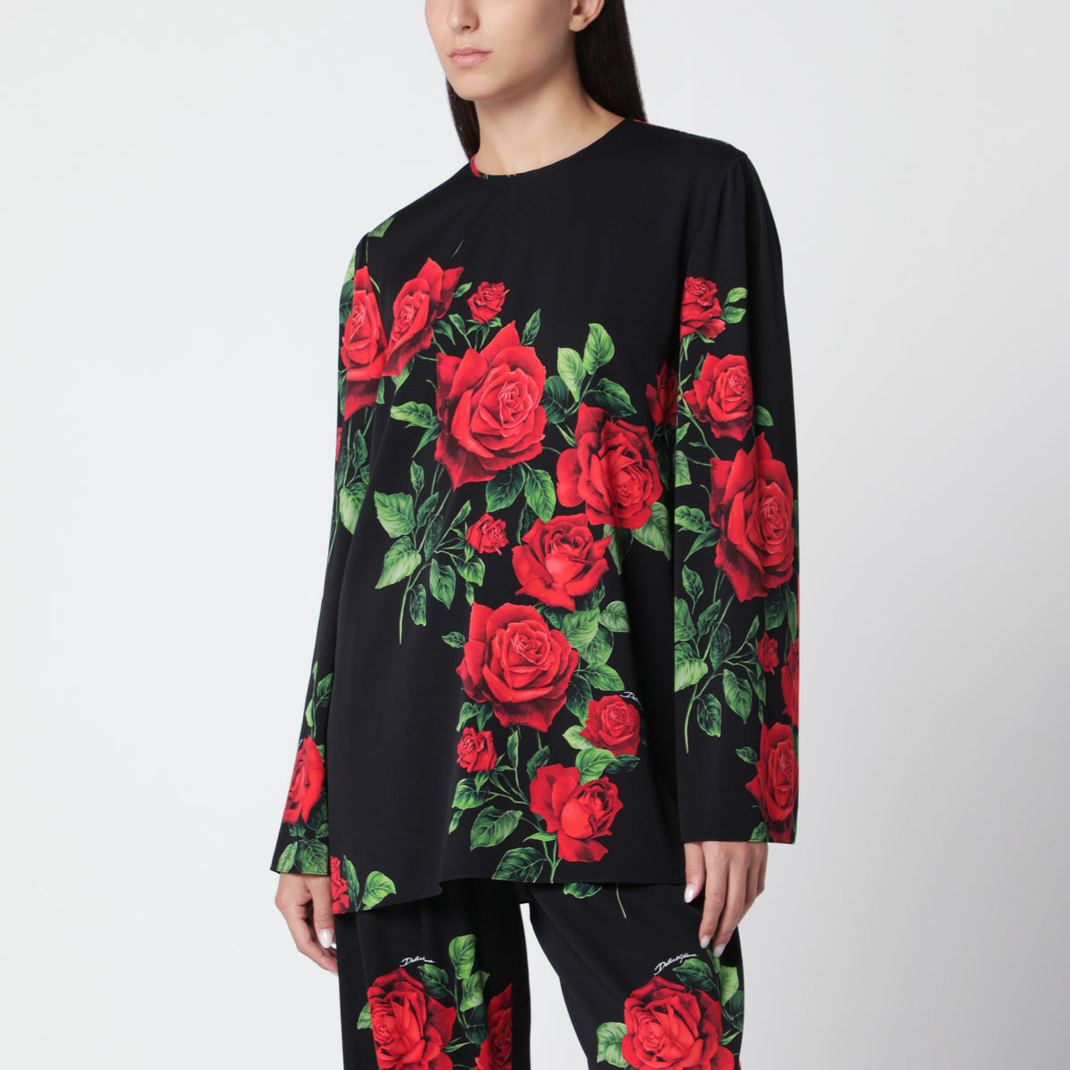 Blouse en soie à imprimé floral