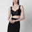 Satin-Bustier im Korsettstil in Schwarz