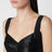 Black satin bustier top