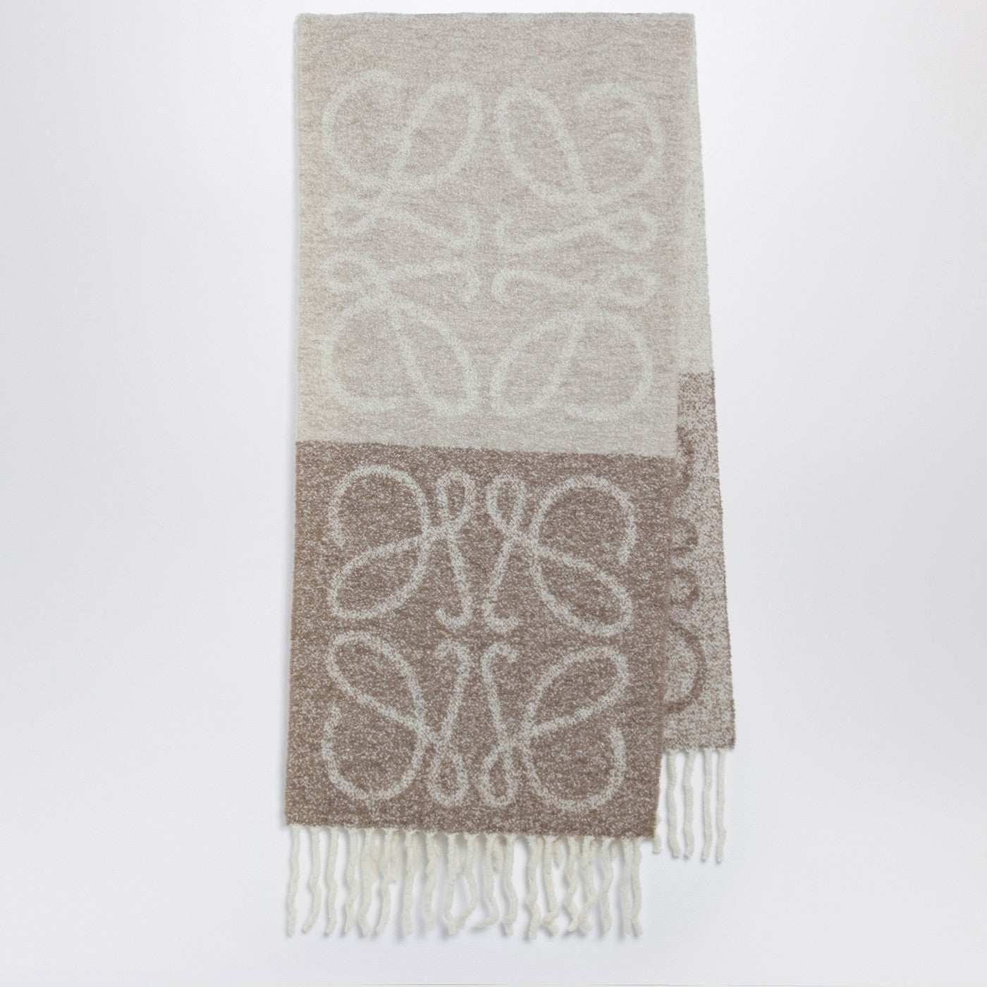 Anagram beige/white scarf