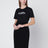 T-shirt nera in jersey con ricamo