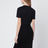 T-shirt nera in jersey con ricamo