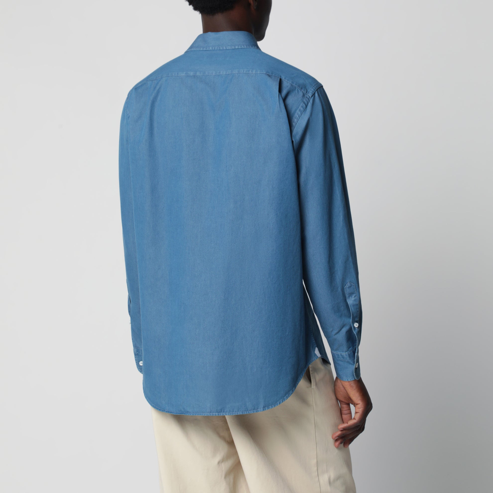 Jeanshemd André aus Baumwoll-Denim in Stone Washed