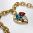 Collier chaîne doré avec pendentif cœur