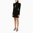 Black draped silk minidress
