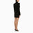 Black draped silk minidress