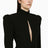 Black draped silk minidress