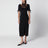 Robe midi noire avec insert en dentelle