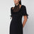 Robe midi noire avec insert en dentelle