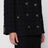 Giacca doppiopetto nera in tweed bouclé