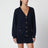 Navy Blue Merino Wool Knit Cardigan