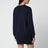 Navy Blue Merino Wool Knit Cardigan