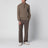 Brauner Zopfmuster-Pullover aus Baby-Kaschmir