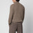 Brauner Zopfmuster-Pullover aus Baby-Kaschmir