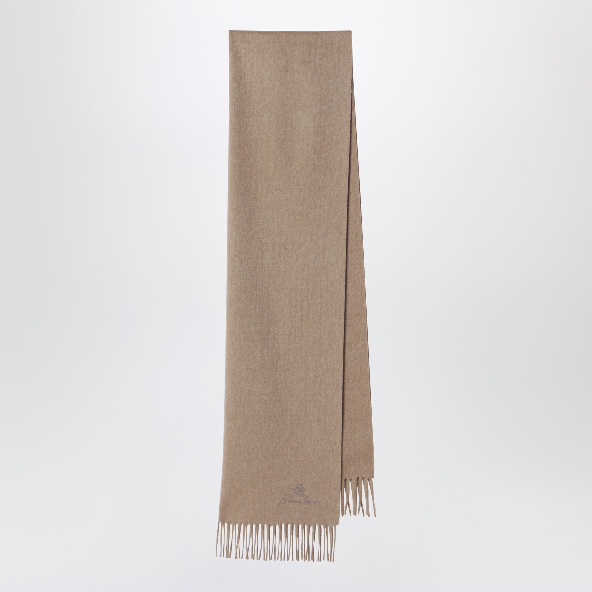 Écharpe beige rosé en cachemire