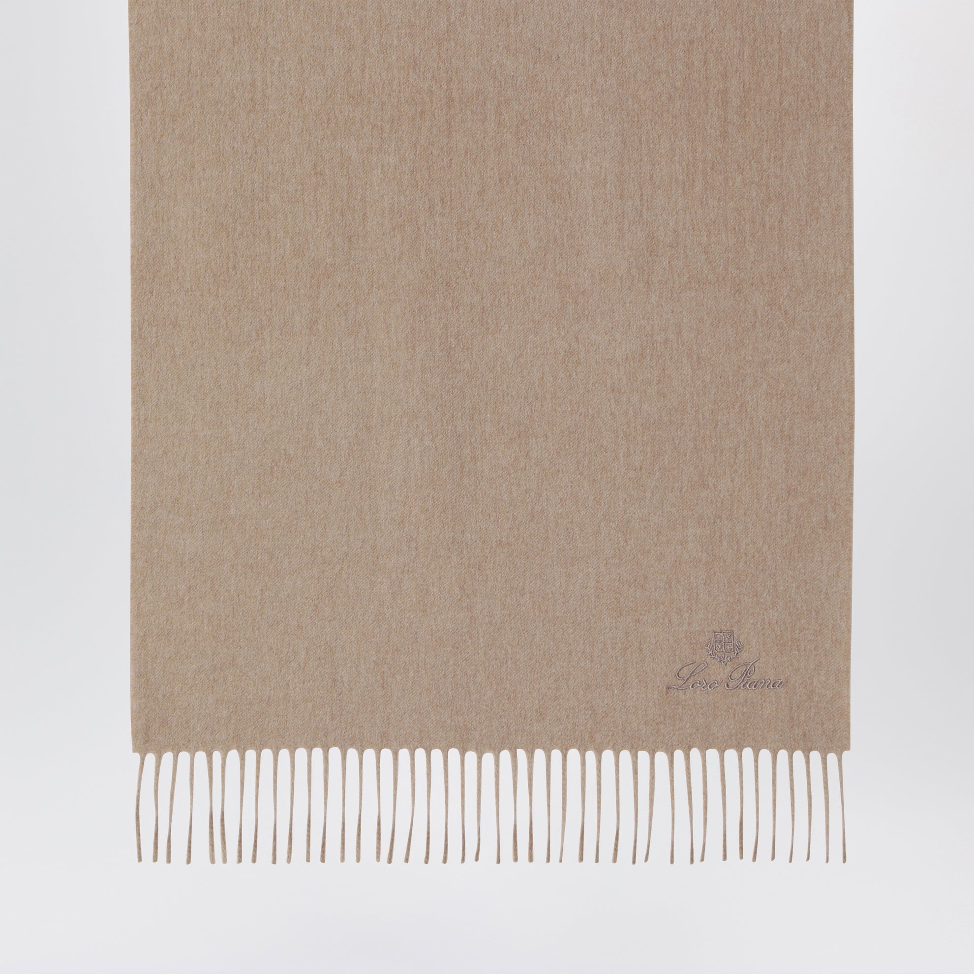 Écharpe beige rosé en cachemire