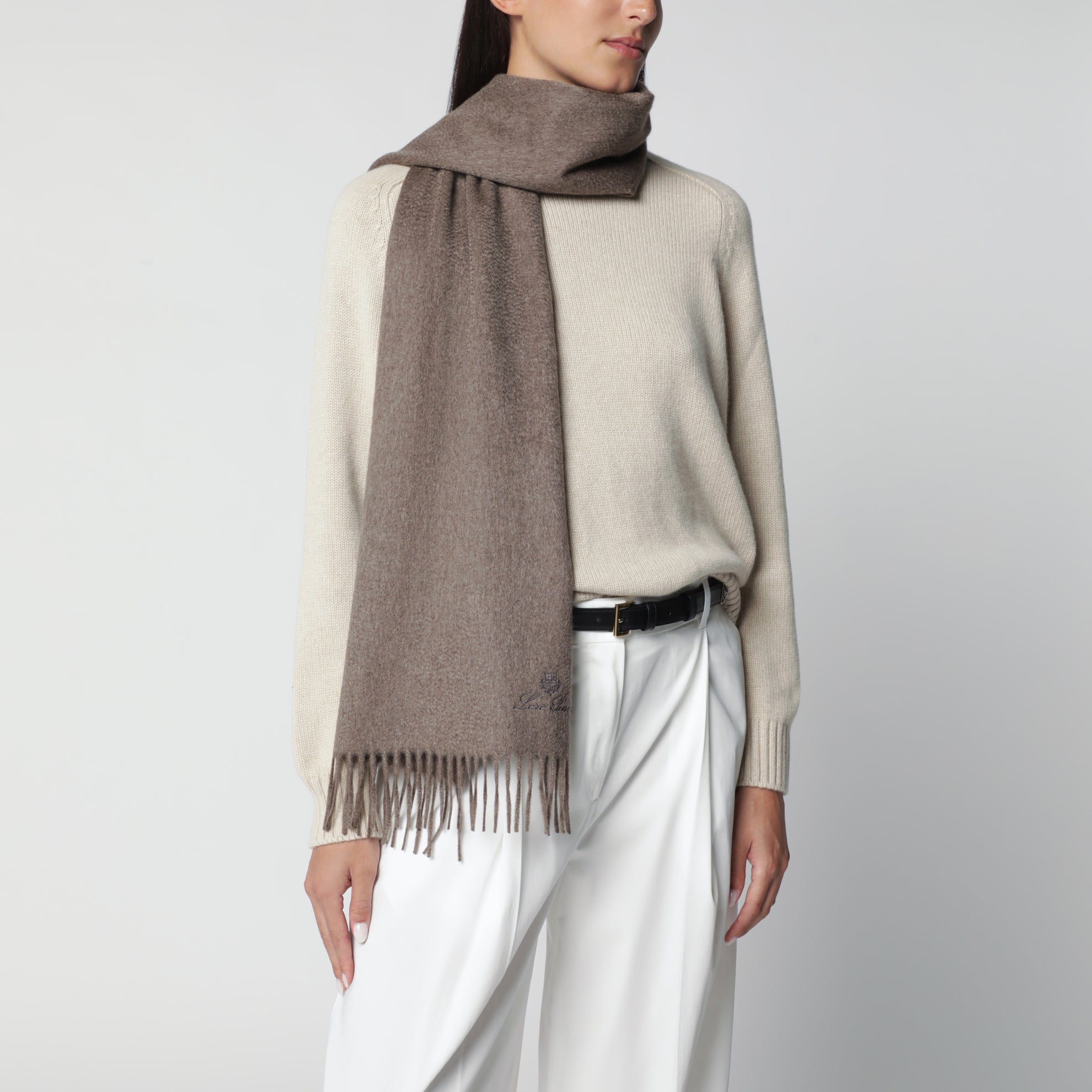 Kaschmirschal in Taupe
