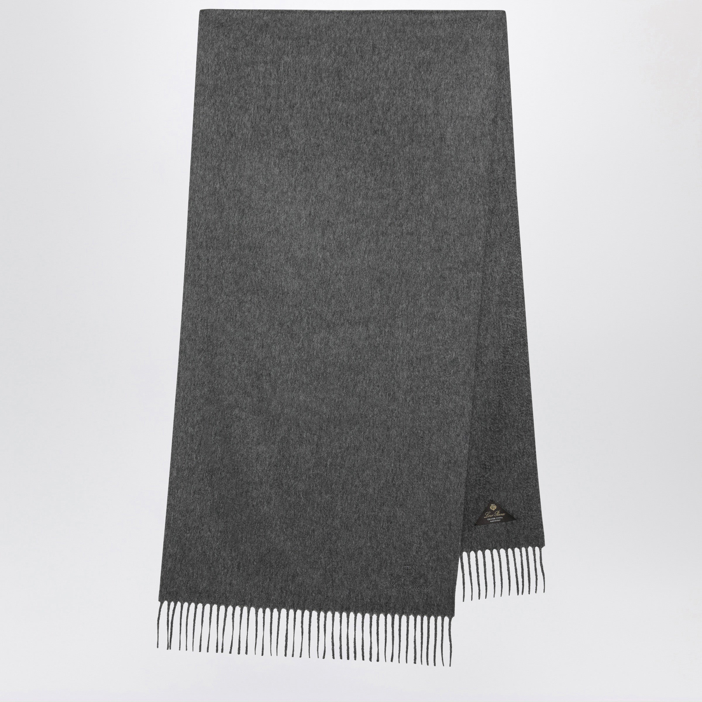 Loro Piana Grande Unita scarf in Grey Mélange | TheDoubleF