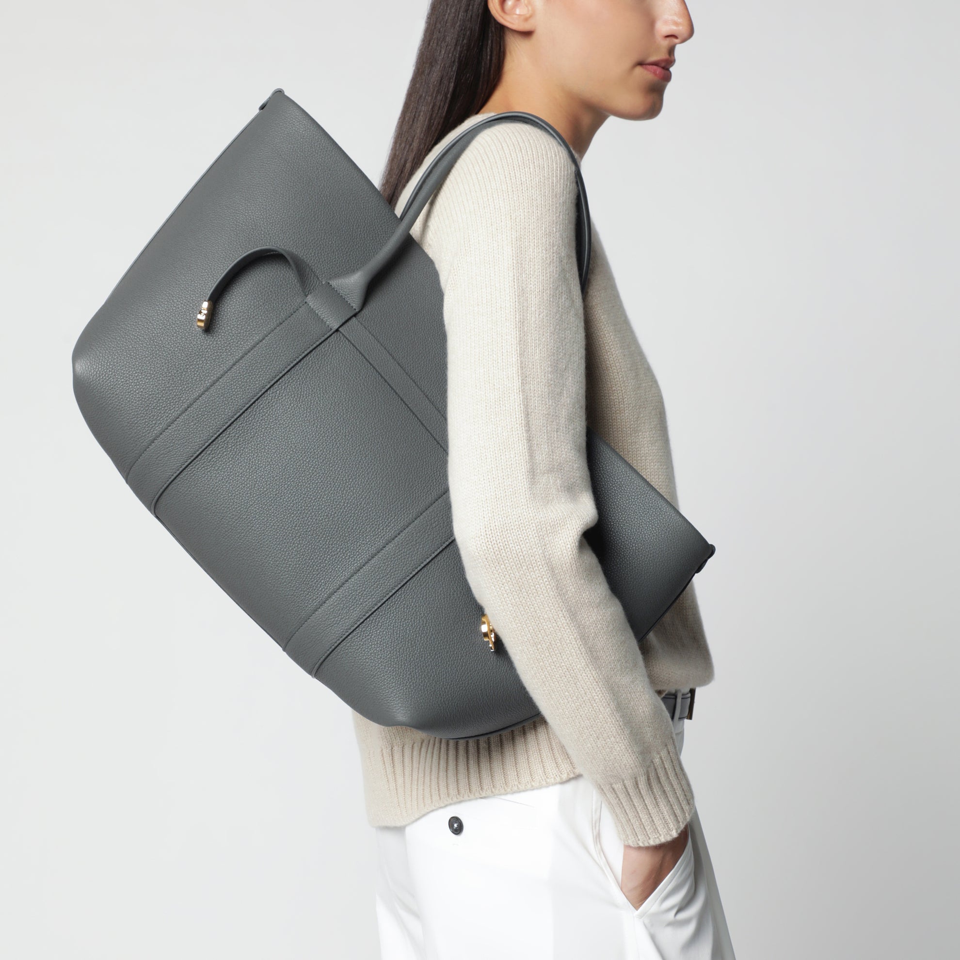 Ghiera Shopper Large in Ash Grey