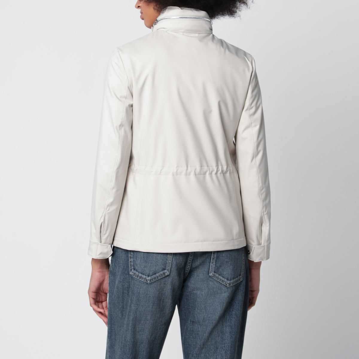 Pearl grey Traveller Mini field jacket in nylon