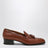 Mocassins en cuir miel à pampilles Serge