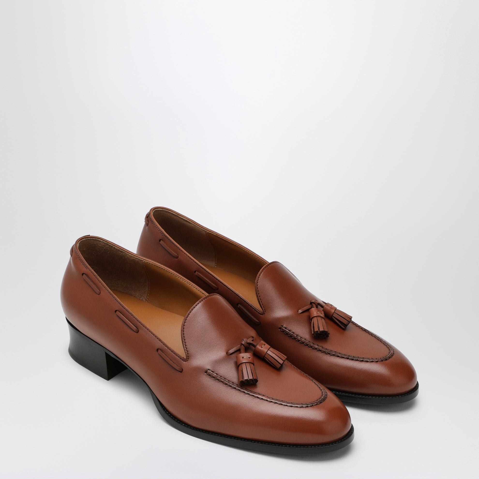 Serge Tassel Honey Lederslipper