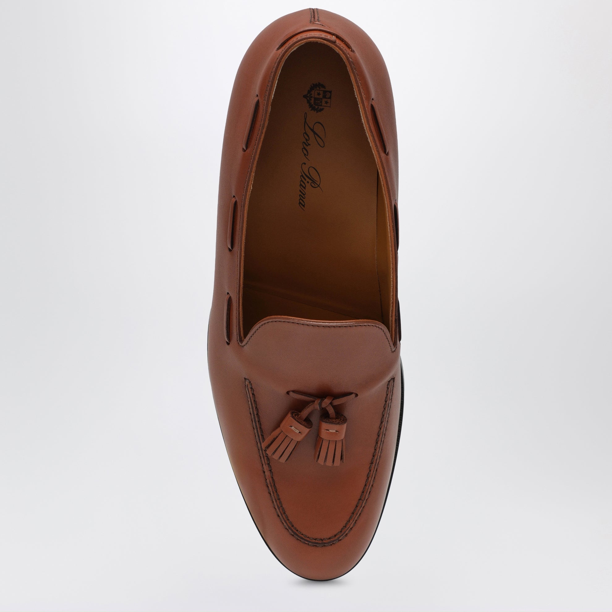 Serge Tassel Honey Lederslipper