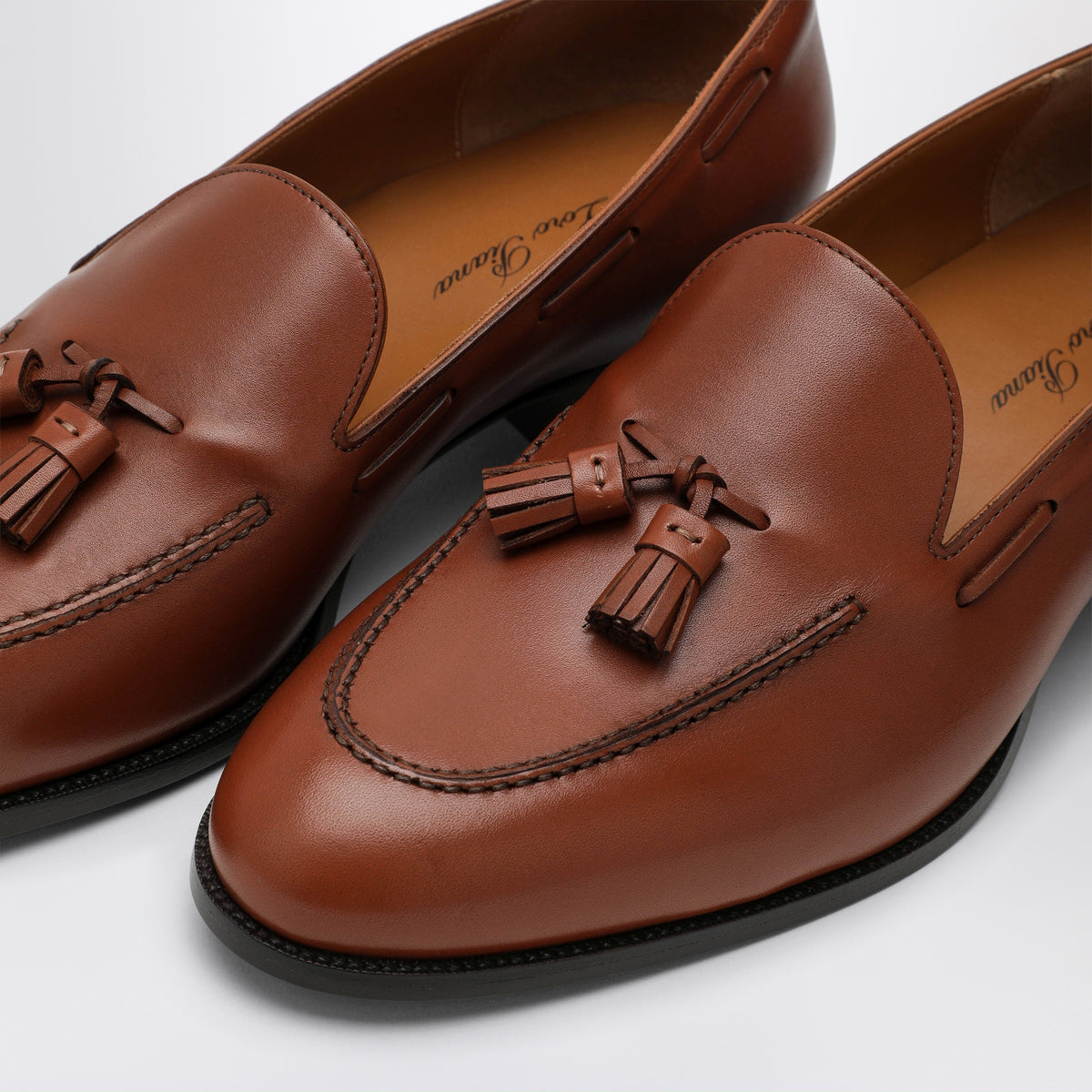 Serge Tassel Honey Lederslipper
