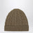 Bonnet couleur biscuit en cachemire torsadé