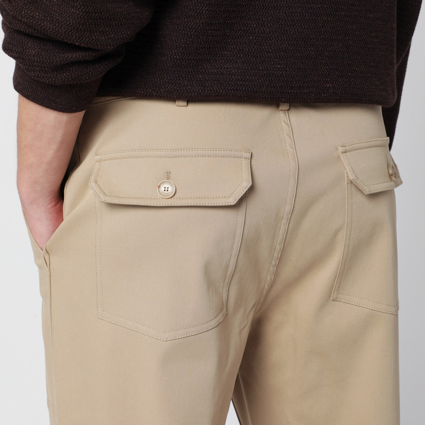 Dustin beige cotton trousers