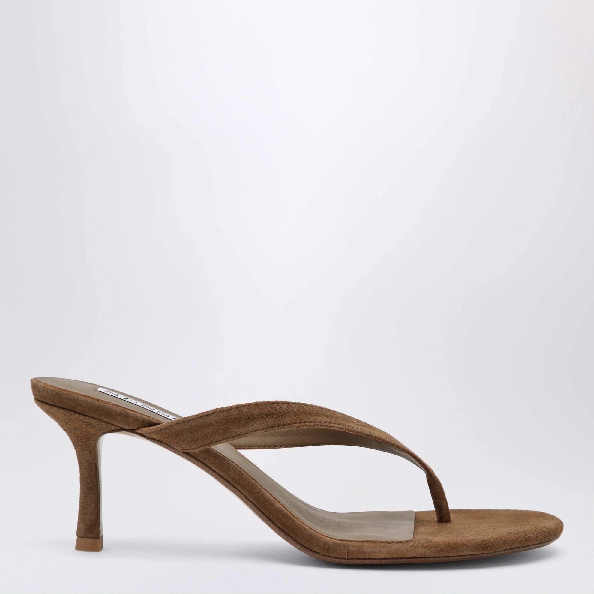 Farah Pantoletten aus Wildleder in Butterscotch-Farbe