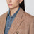 Brown double-breasted blazer in virgin wool