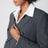 Grey double-breasted blazer in virgin wool