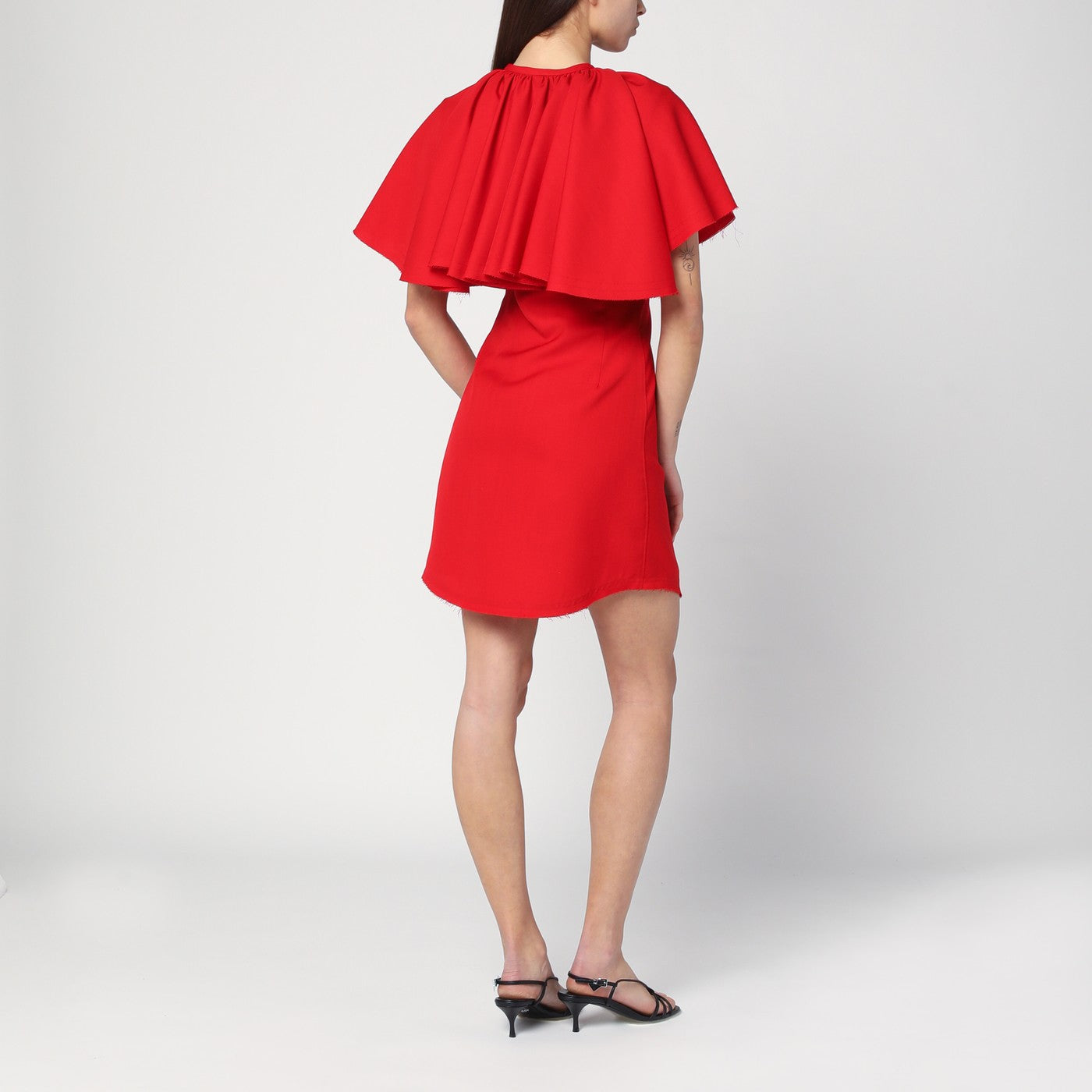 red wool mini dress Lucille Silk and Wool Mini Dress Silk and Wool red / 10