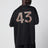T-shirt 43 in jersey di cotone e rayon nera