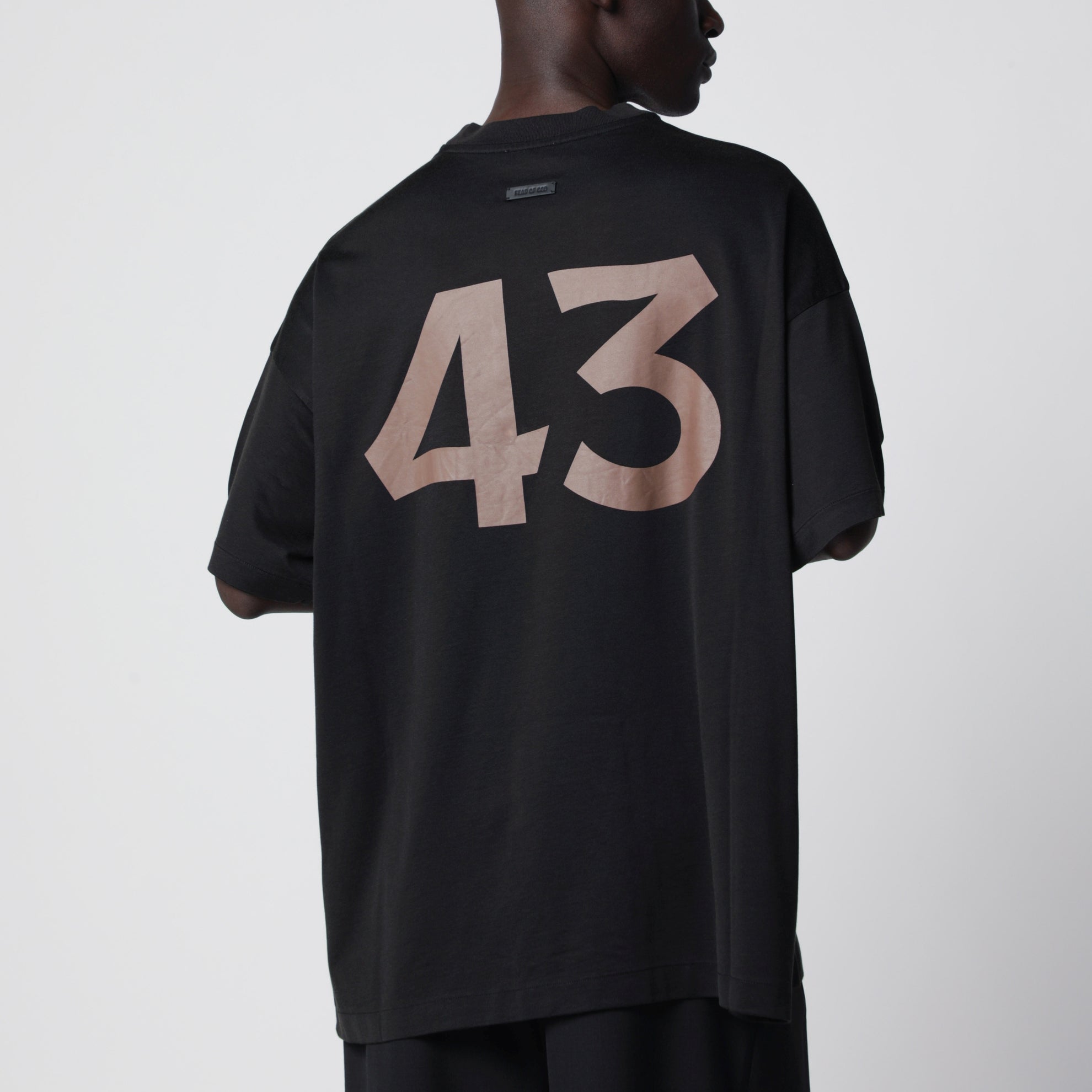 T-shirt 43 in jersey di cotone e rayon nera