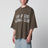 T-shirt Baseball Club in jersey di cotone marrone