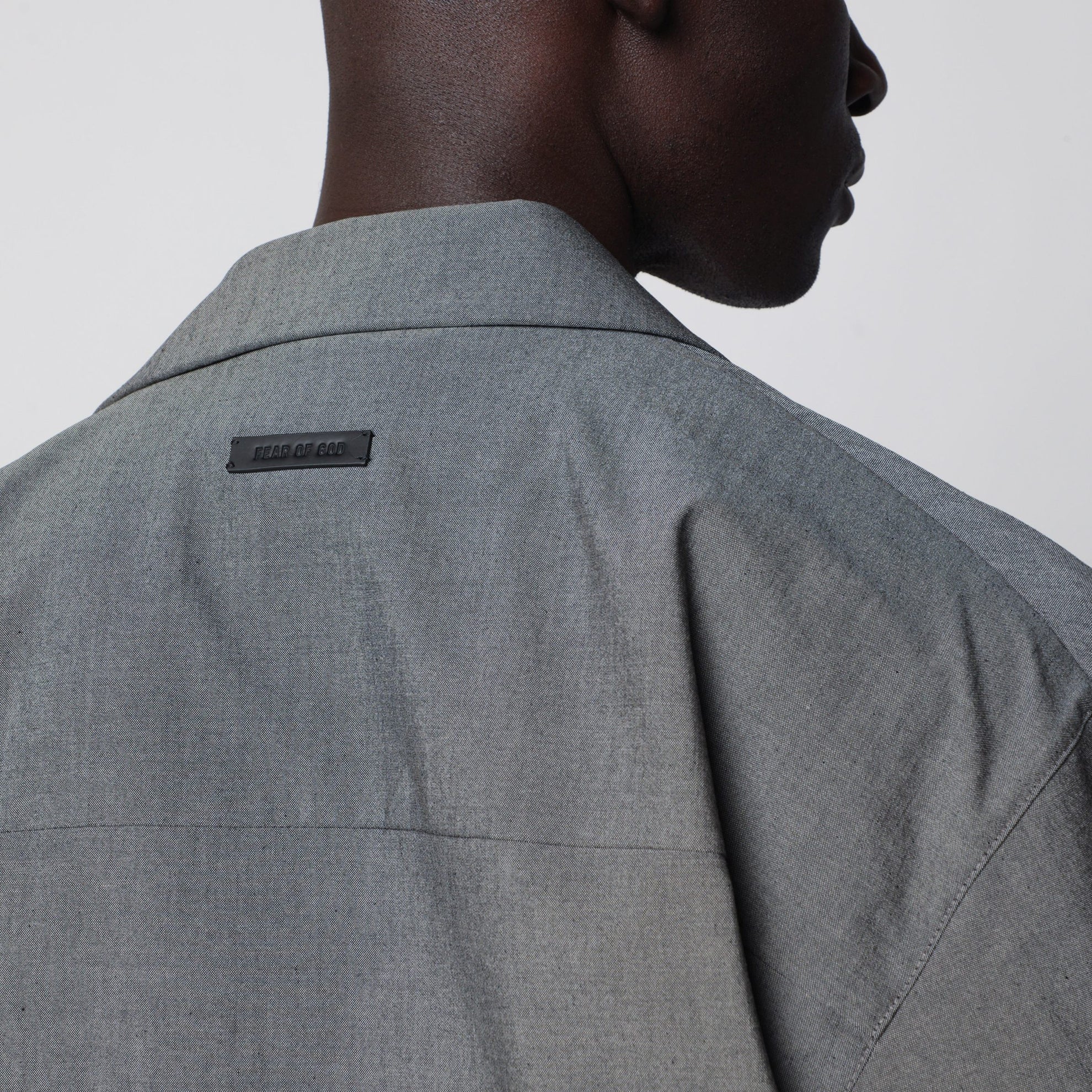Giacca camicia doppiopetto in misto lana