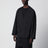 Schwarze Wolljacke mit Schalkragen