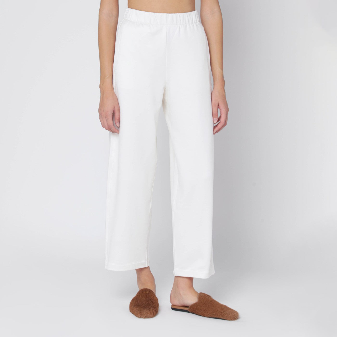 Weiße Hose aus Seidenmischung