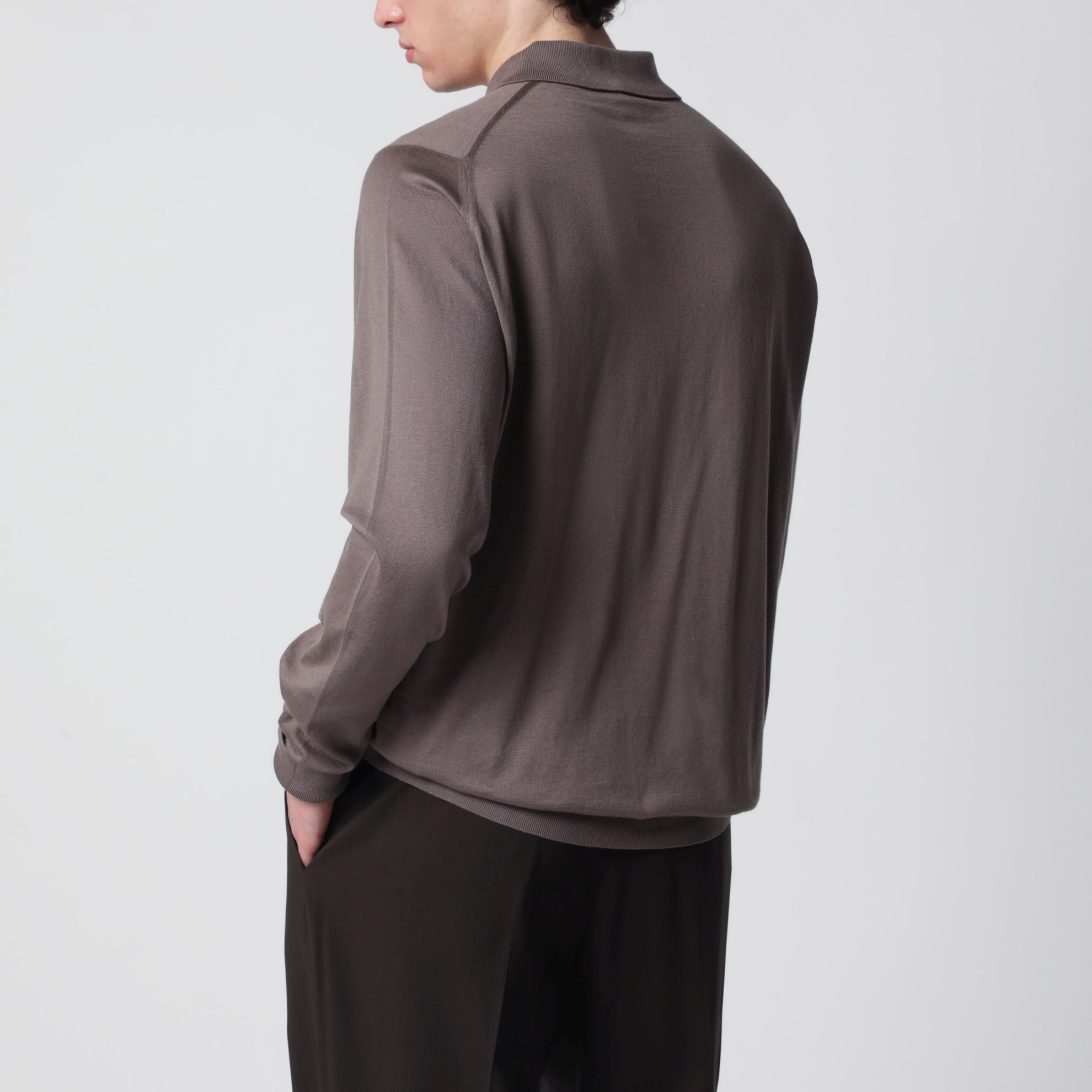 Polo Finchley beige muschio in cotone