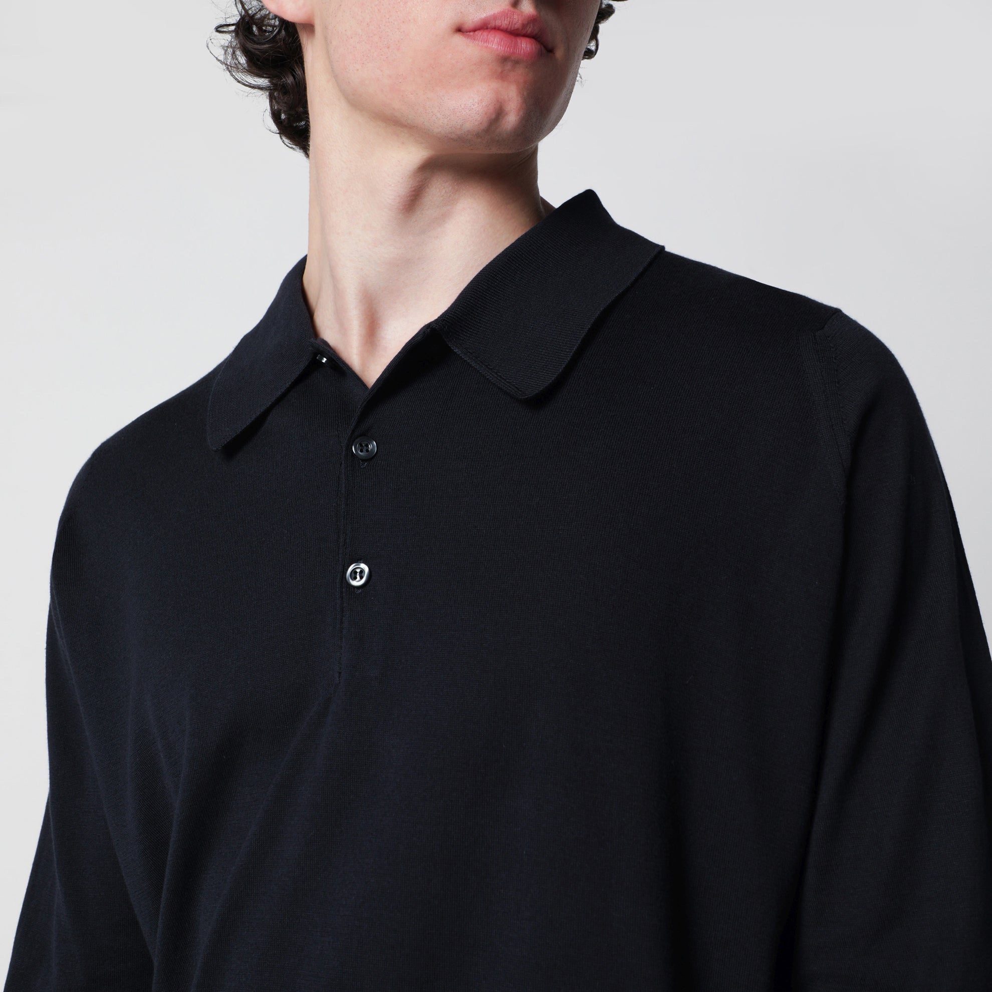 Navy blue Finchley polo in cotton