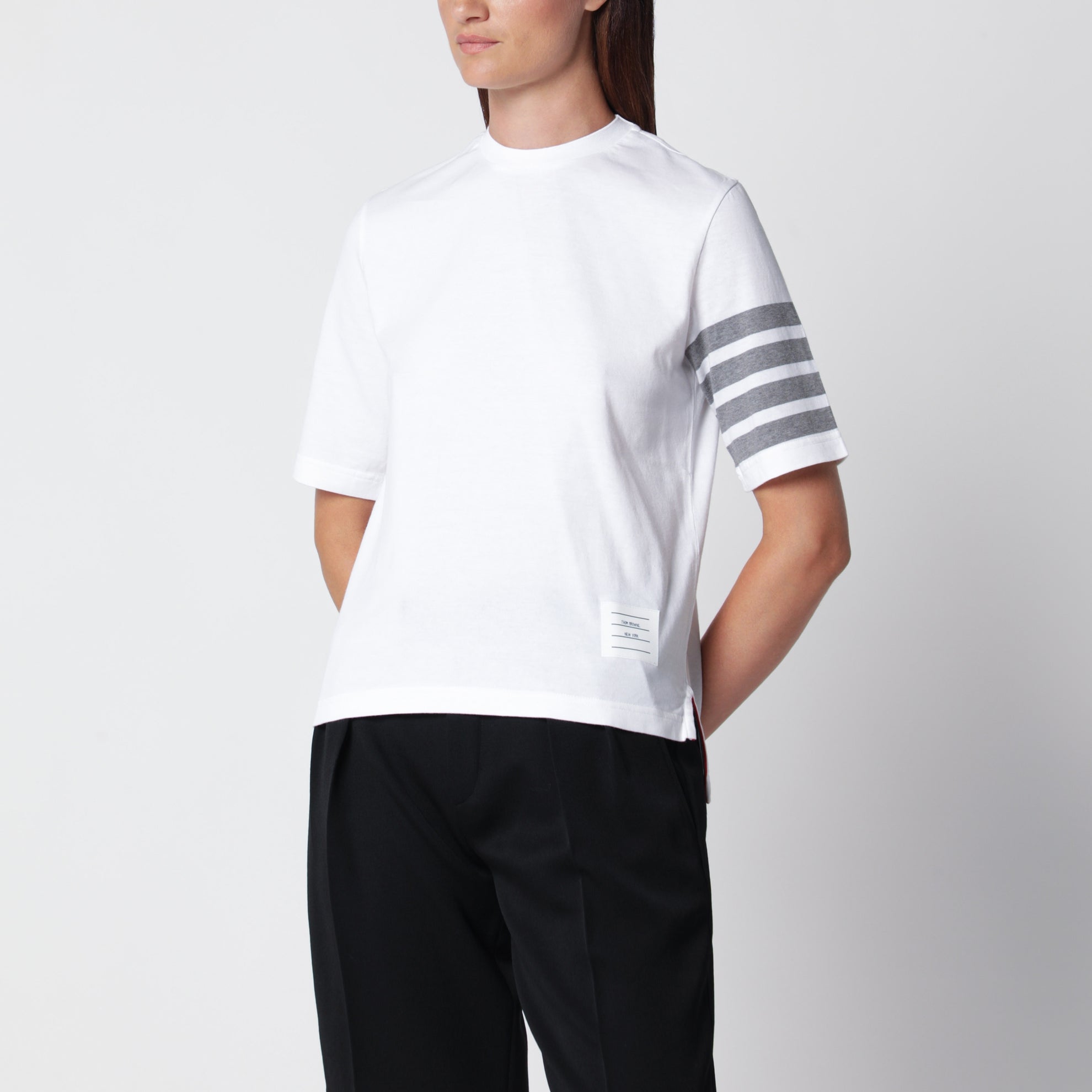 Weißes T-Shirt aus Baumwolljersey