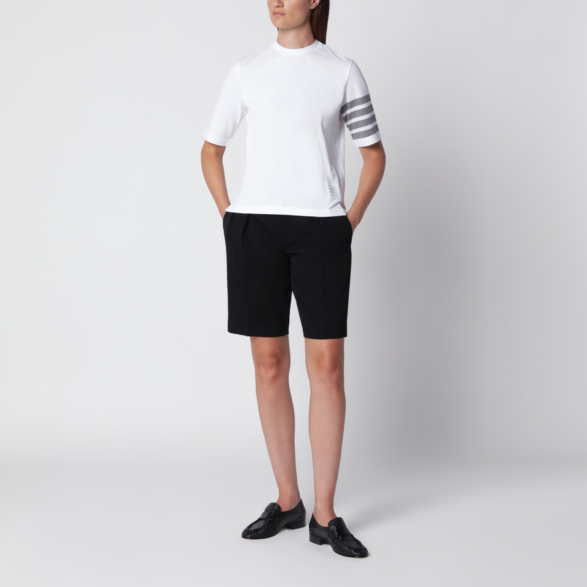 Weißes T-Shirt aus Baumwolljersey