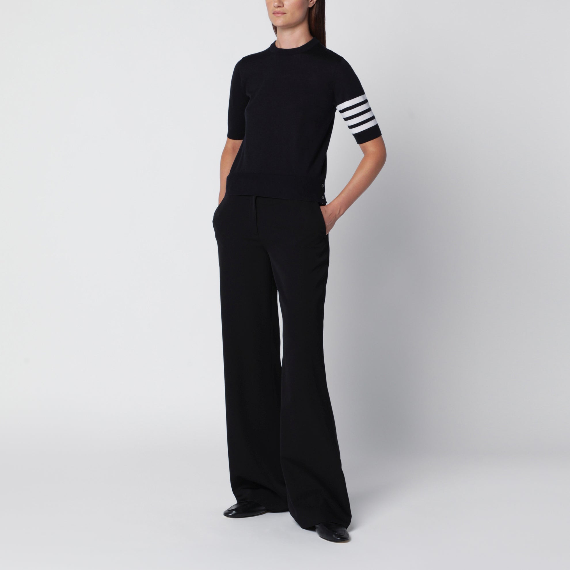 Maglia navy in lana vergine