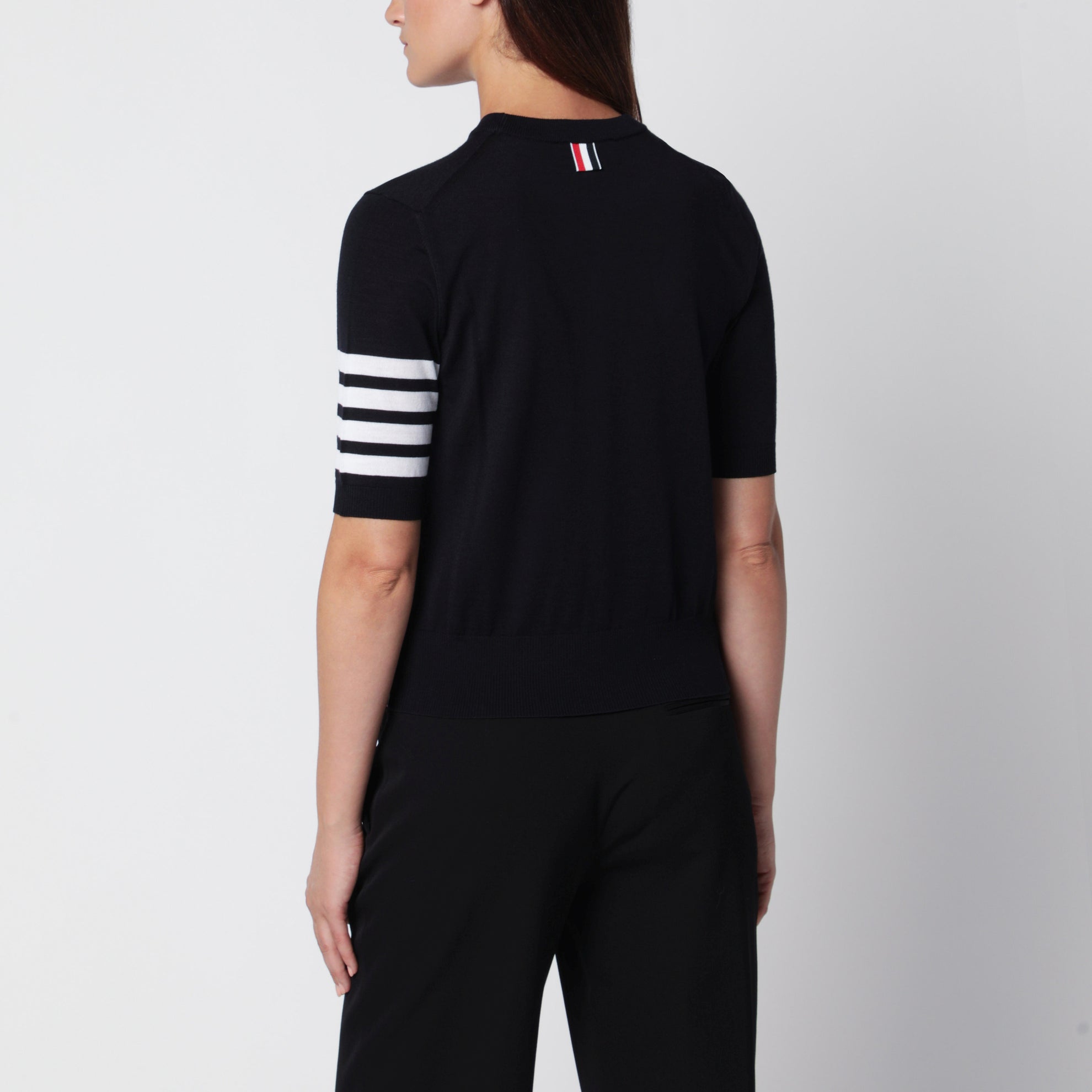 Maglia navy in lana vergine
