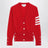 Klassische rote Kaschmir-Strickjacke