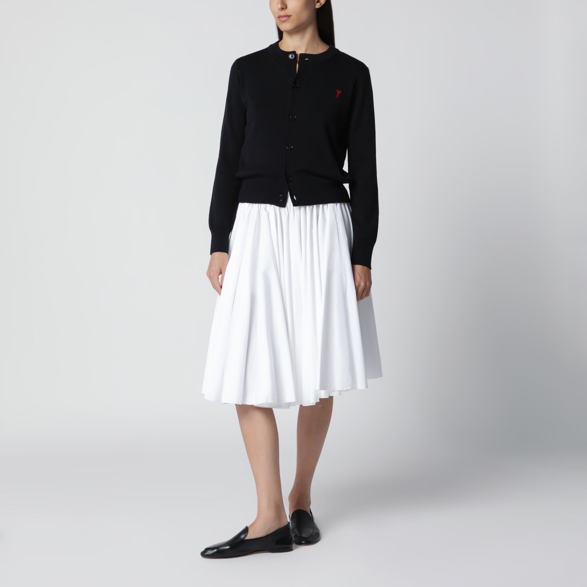 Ami De Coeur cardigan in black wool