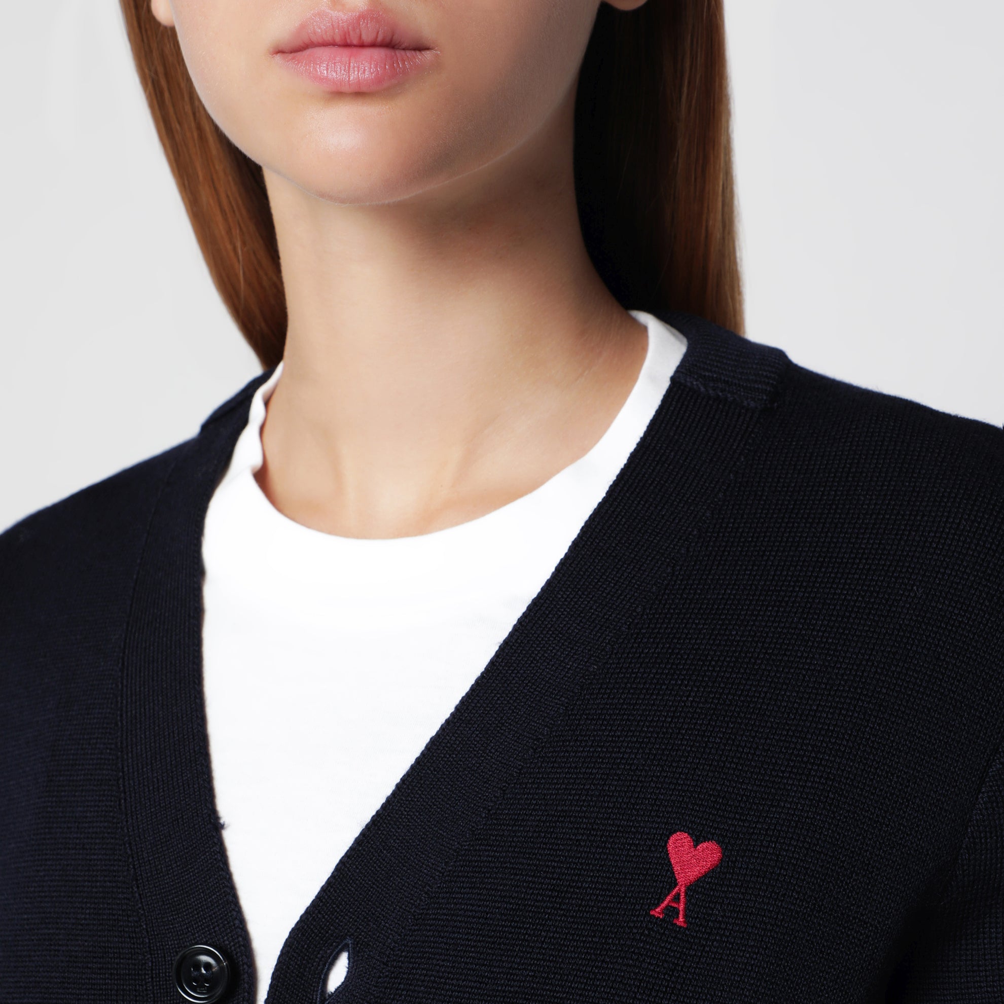 Navy Ami De Coeur wool cardigan